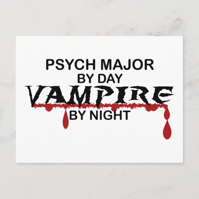 Psych Major Vampire by Night Postcard (Front)
