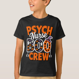 Psych Nurse Boo Crew Mental Health Ghosts, Pumpkin T-Shirt