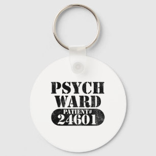 Psych Ward Escaped Mental Patient Halloween Costum Keychain