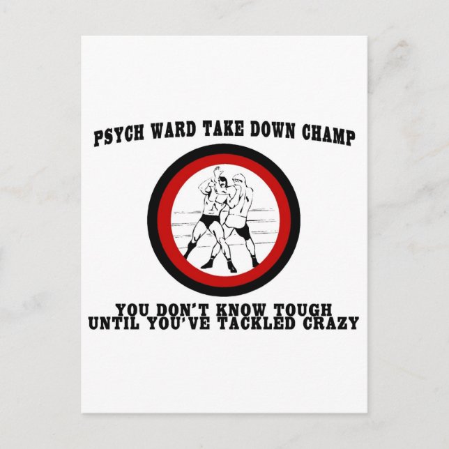 Psych Ward Take Down Champ Postcard (Front)