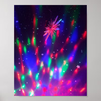 Psychadelic Disco Colours Poster