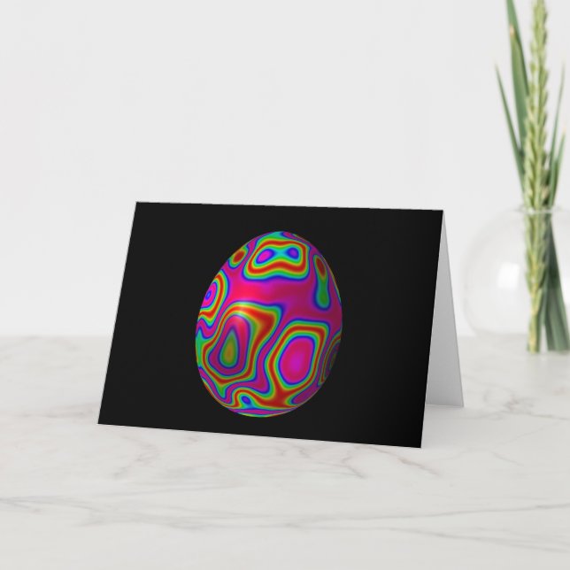 Psychadelic Egg 5 Holiday Card (Front)