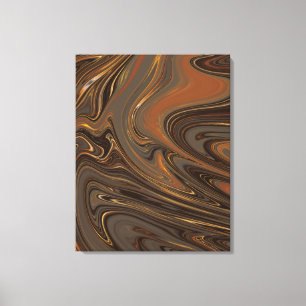 Psychadelic Marble Liquid Art Paint Canvas Print