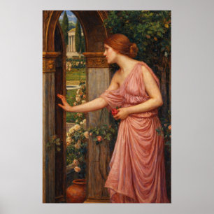 Psyche entering Cupid's Garden by Waterhouse Poster