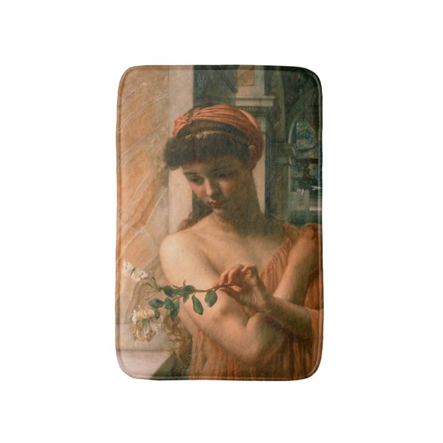 Psyche in the Temple of Love (by Edward Poynter) Bath Mat (Front Vertical)