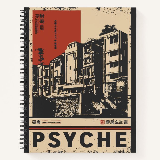 PSYCHE Japanese Inspired Urban Mind Notebook (Front)