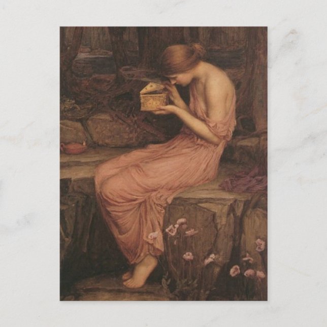 Psyche Opening the Golden Box by J W Waterhouse Postcard (Front)