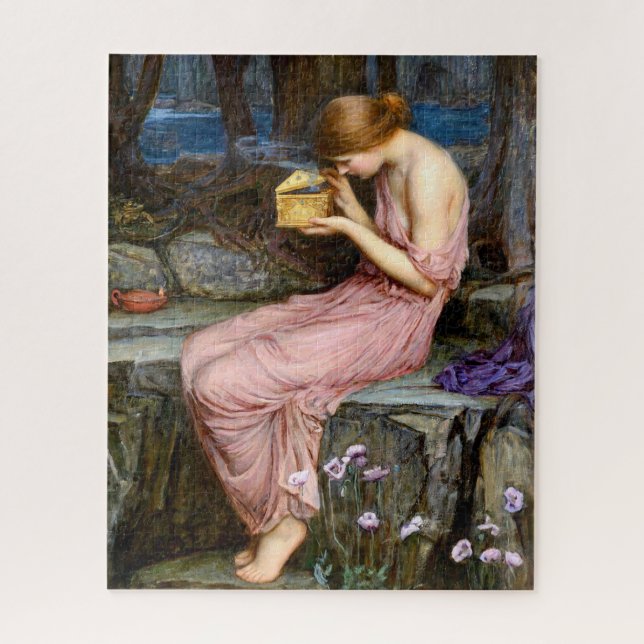 Psyche Opening the Golden Box Waterhouse Painting Jigsaw Puzzle (Vertical)