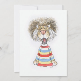 Psyched Lion Card