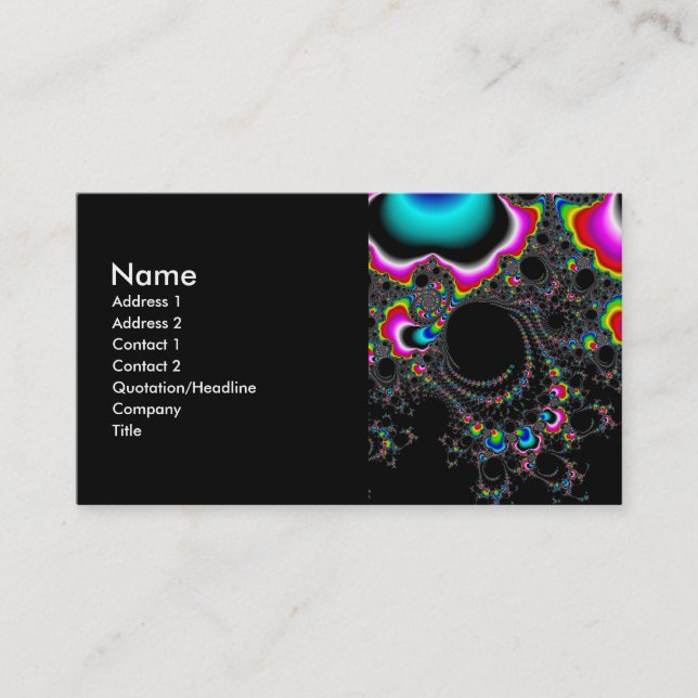 Psychedelace - Fractal Business Card (Front)