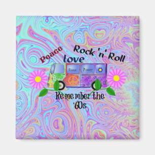 Psychedelic '60s--Peace, Love, Rock 'n' Roll Magnet