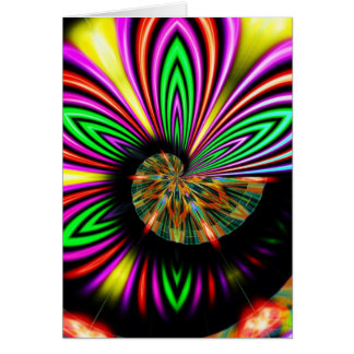 Psychedelic Abstract Customizable Greeeting Card