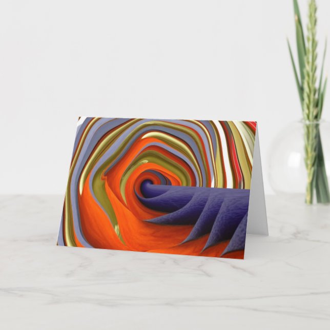 Psychedelic Abstract Customizable Greeting Card (Front)
