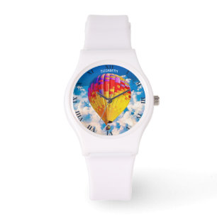 Psychedelic Abstract Flying Hot Air Balloon Watch