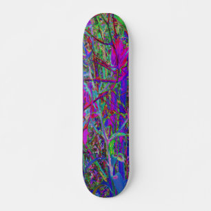 Psychedelic Abstract Rainbow Colors Lily Garden Skateboard