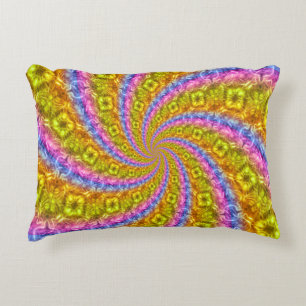 Psychedelic Abstract Vortex Accent Pillow