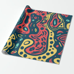 Psychedelic Abstract Wrapping Paper