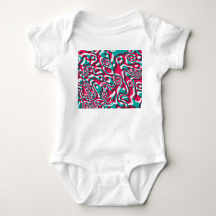 Psychedelic Acid Seamless Funky Background. Baby Bodysuit
