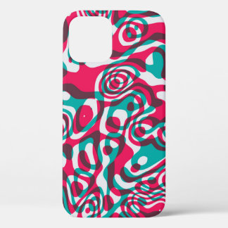 Psychedelic Acid Seamless Funky Background. iPhone 12 Case