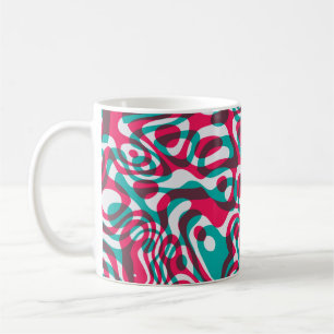 Psychedelic Acid Seamless Funky Background. Coffee Mug