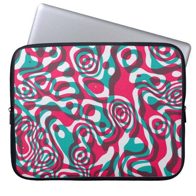 Psychedelic Acid Seamless Funky Background. Laptop Sleeve (Front)