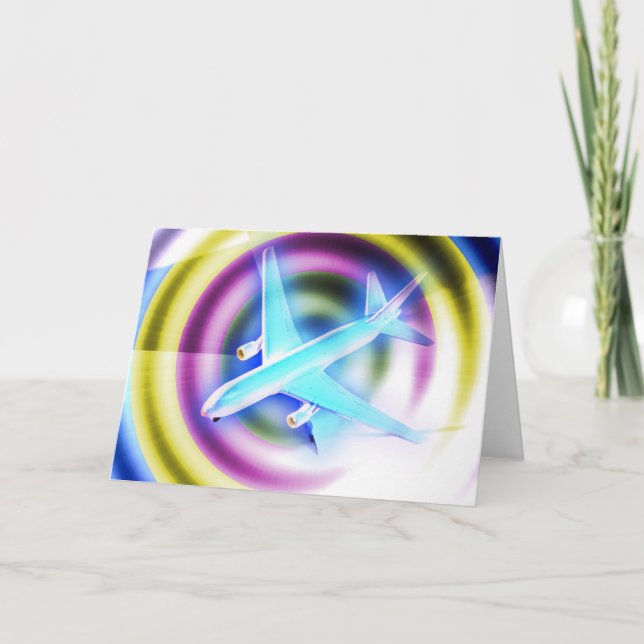 Psychedelic Aeroplane Card (Front)