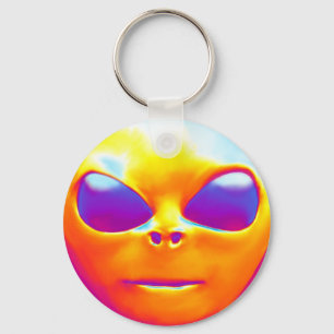 Psychedelic Alien Keychain