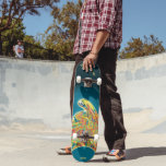 Psychedelic Alien Skateboard to personalise<br><div class="desc">Make this Psychedelic Alien Skateboard your own by adding your text. To access advanced editing tools, please go to "Personalize this template" and click on "Details", scroll down and press the "click to customize further" link. Ideal for any Occasion such as birthday or Graduation, for outdoor skateboarders who love the...</div>