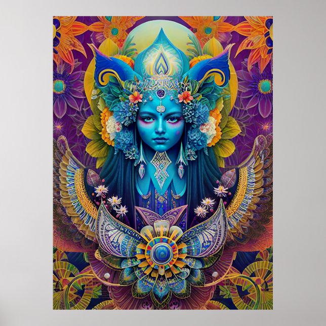 Psychedelic art, DMT artwork, Surreal landscape Poster (Front)