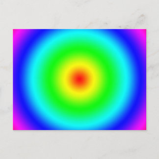 Psychedelic Art Gifts: Funky Rainbow Circles Postcard