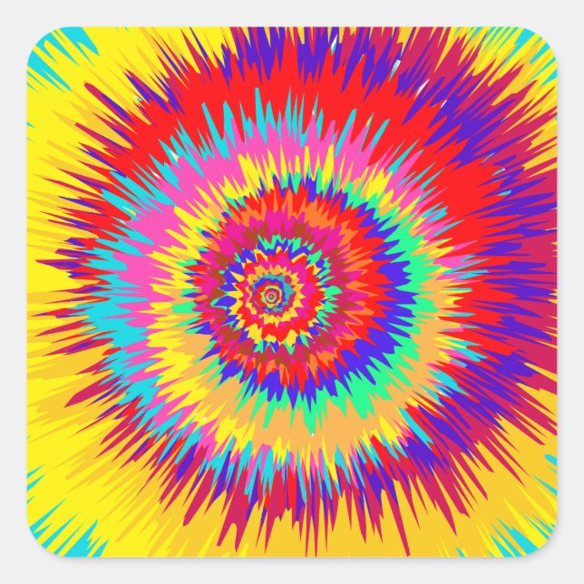 Psychedelic Art Square Sticker (Front)