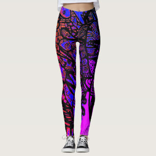 Psychedelic Artsy Colorful Leggings