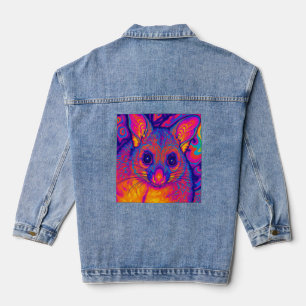 psychedelic Australian Bushtailed possum Denim Jacket