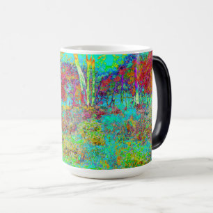 Psychedelic Autumn Gold and Aqua Garden Landscape Magic Mug