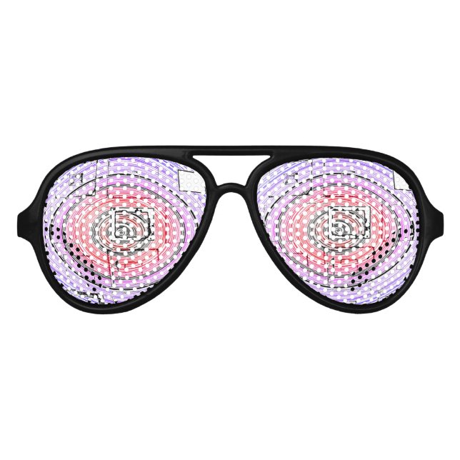 Psychedelic Aviator Sunglasses (Front)