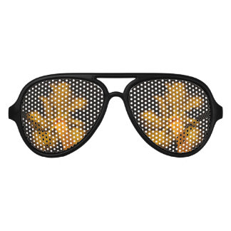 Psychedelic Aviator Sunglasses - Palm Tree