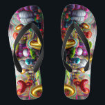 Psychedelic Balloons Colourful Created Flip Flops<br><div class="desc">Here are some custom flip flops with your own image or you can use mine either way you will be styling on the beach this summer. Make sure to bookmark this page to come back to it in the future. If you like/love our designs make sure to like or share...</div>