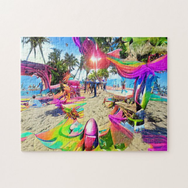 Psychedelic Balloons Welcome Home Jigsaw Puzzle (Horizontal)