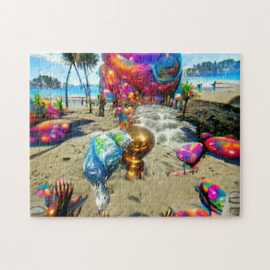 Psychedelic Balloons Welcome Home Jigsaw Puzzle