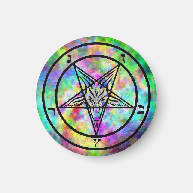 Psychedelic Baphomet Magnets (Front)