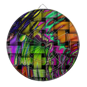 Psychedelic Basket Weave Dart Board
