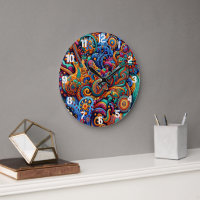 Psychedelic Batik Guitar Art–Colourful Retro Music