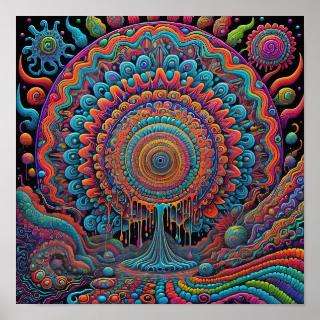 Psychedelic Birth of the Universe Art  Poster (Front)