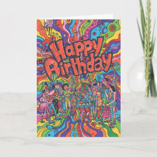 psychedelic birthday card