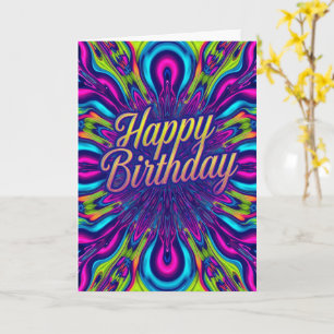 psychedelic birthday card