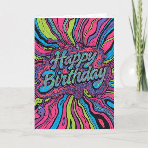 psychedelic birthday card