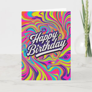 psychedelic birthday card