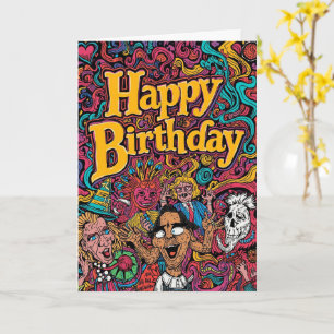 psychedelic birthday card