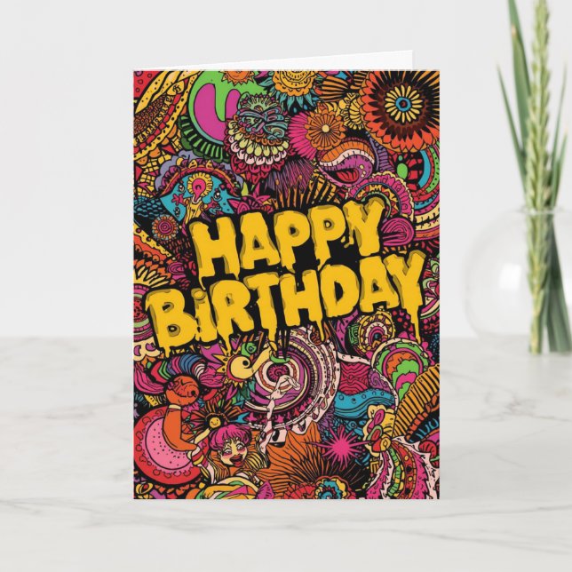 psychedelic birthday card (Front)