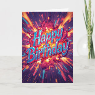 psychedelic birthday card